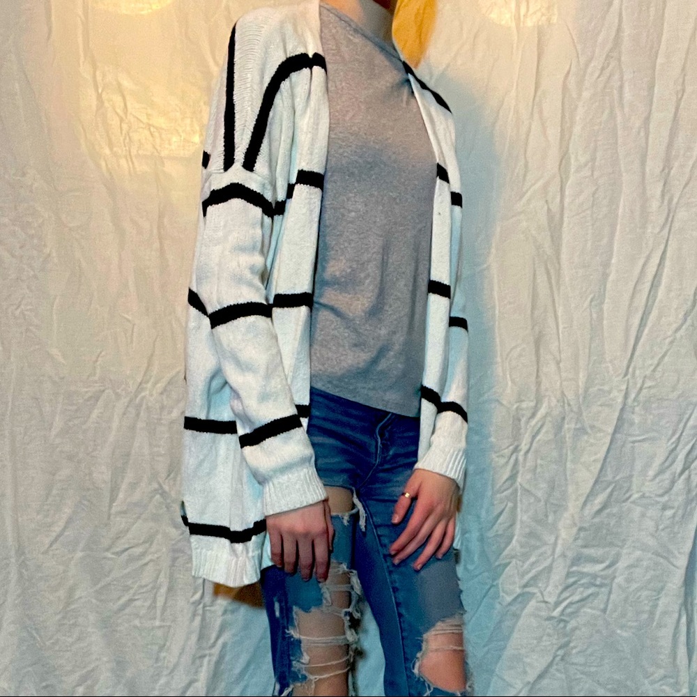 Medium striped cardigan from LOFT.